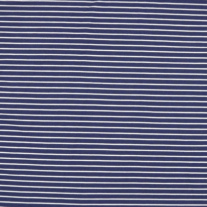 wysteria lane Womens Blue Striped 100% Cotton Basic T-Shirt Size M Round Neck