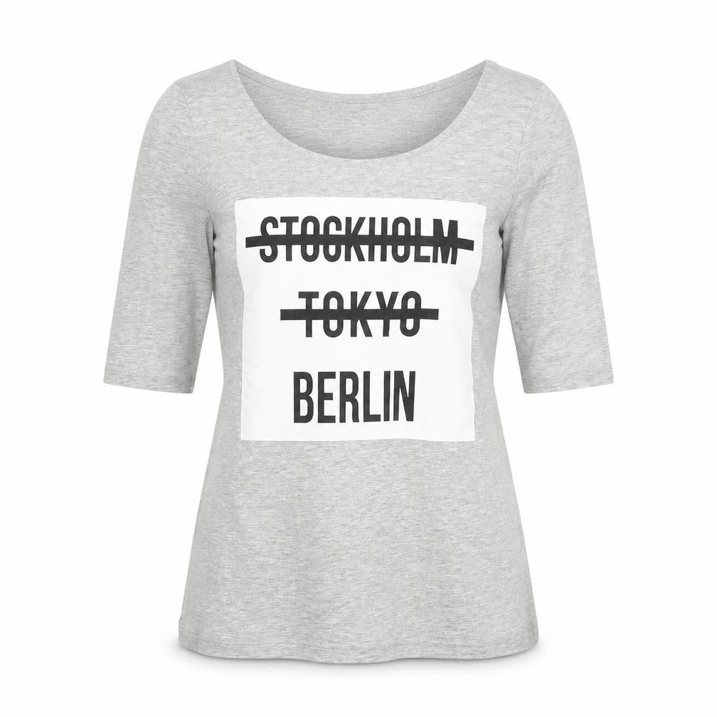 Womens UK Size S H&M Grey Basic T-Shirt