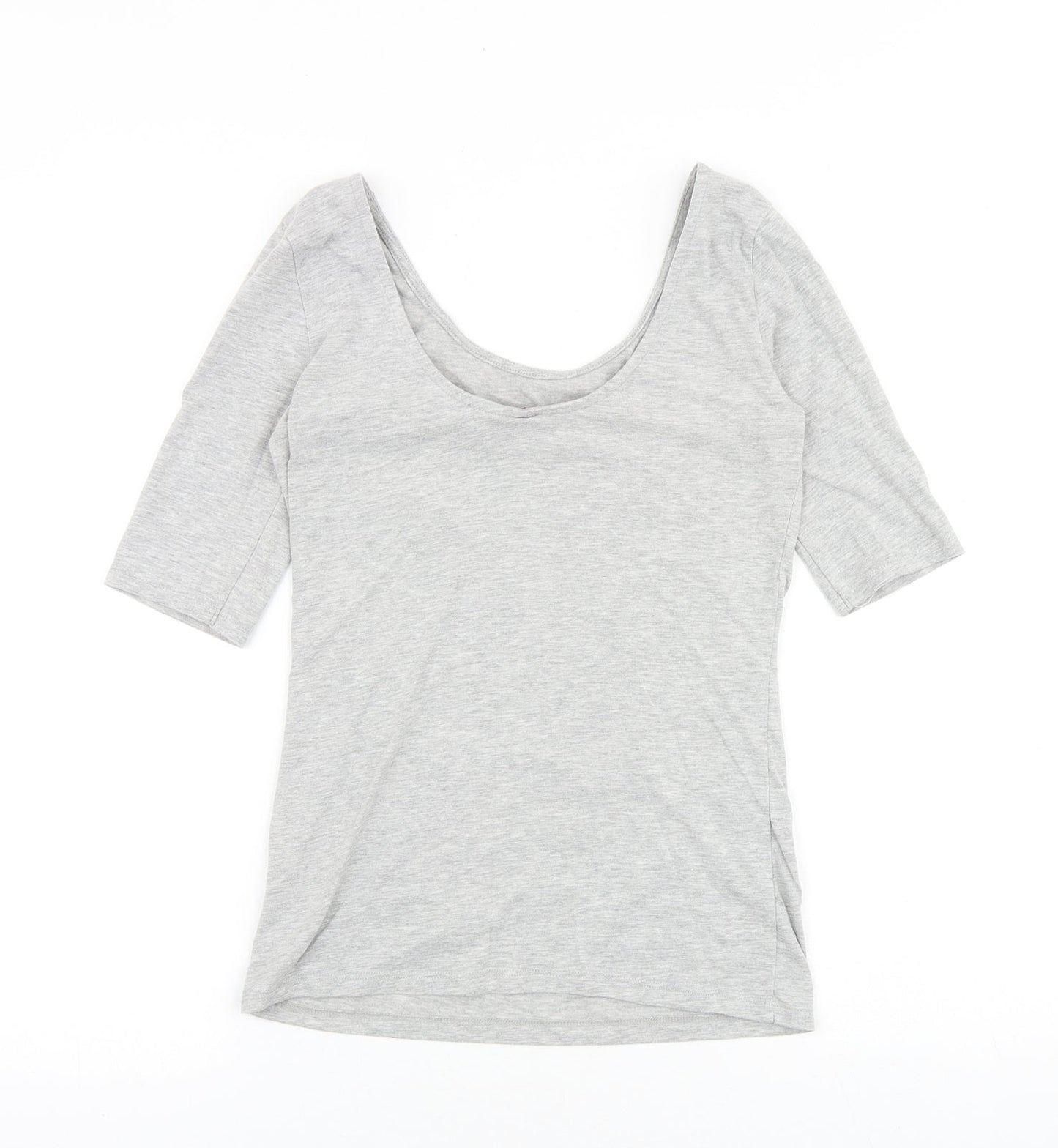 Womens UK Size S H&M Grey Basic T-Shirt