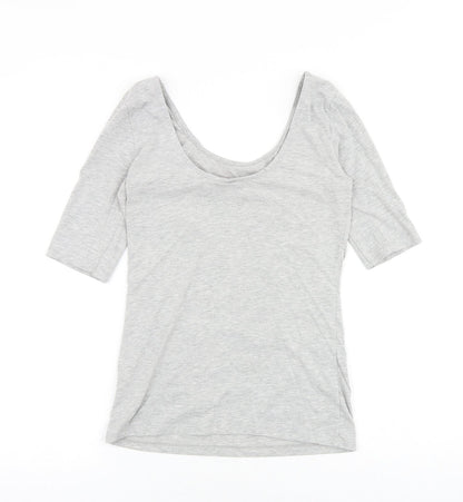 Womens UK Size S H&M Grey Basic T-Shirt