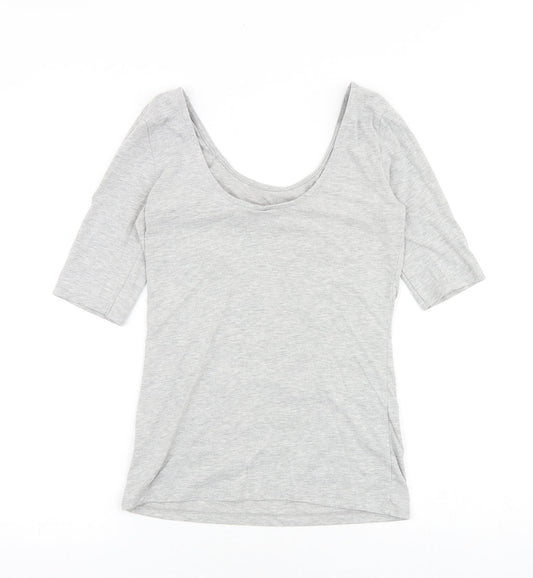 Womens UK Size S H&M Grey Basic T-Shirt