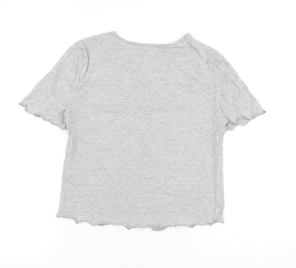 Womens UK Size M Select Grey Basic T-Shirt