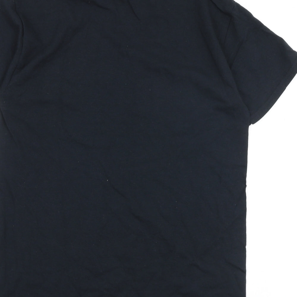 Mens UK Size S Gildan Black  T-Shirt