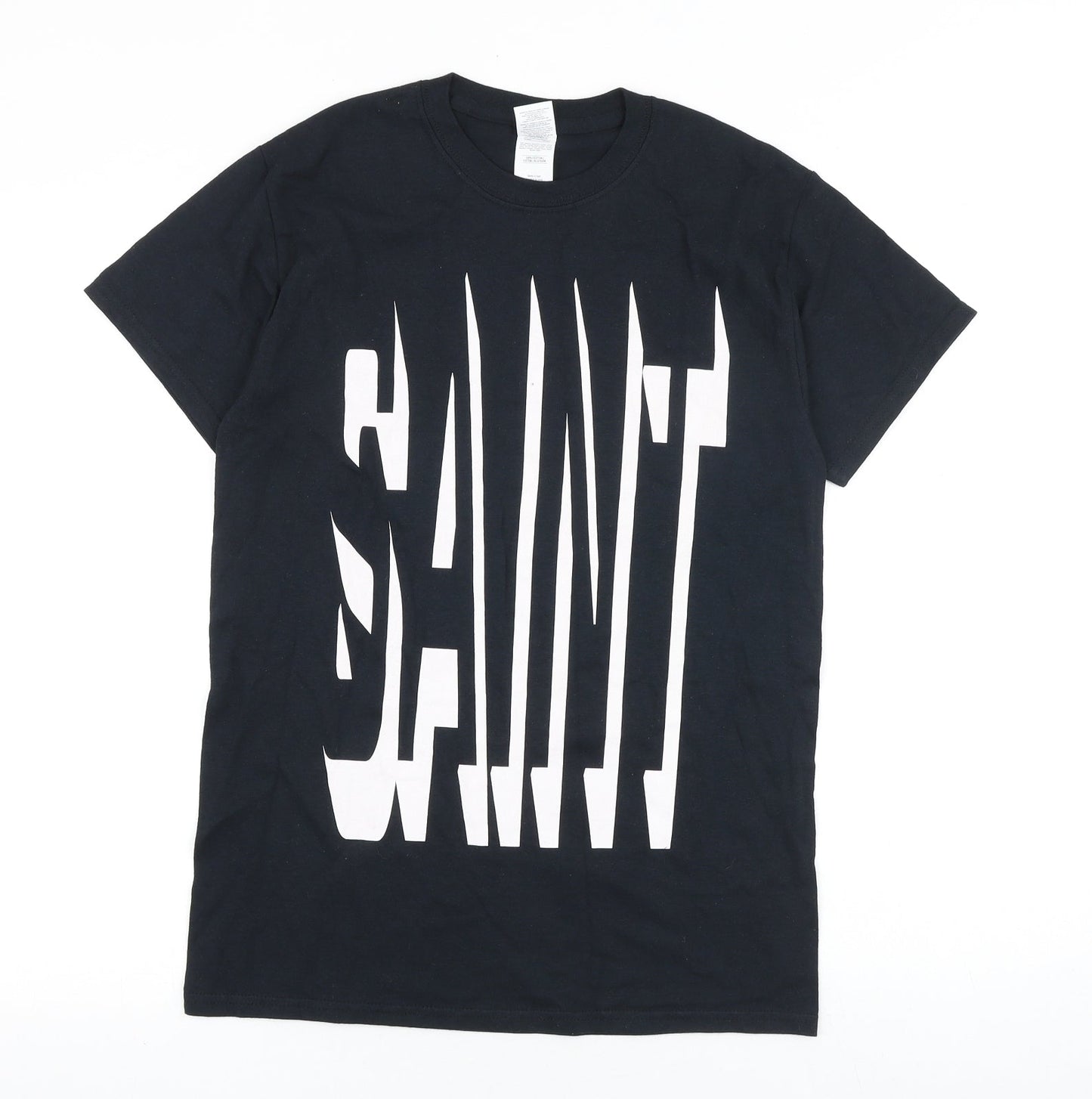 Mens UK Size S Gildan Black  T-Shirt