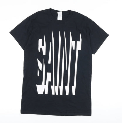 Mens UK Size S Gildan Black  T-Shirt
