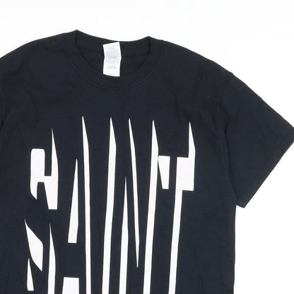 Mens UK Size S Gildan Black  T-Shirt