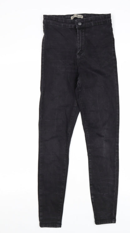 Denim & Co. Womens Black Cotton Skinny Jeans Size 8 L28 in Regular Zip