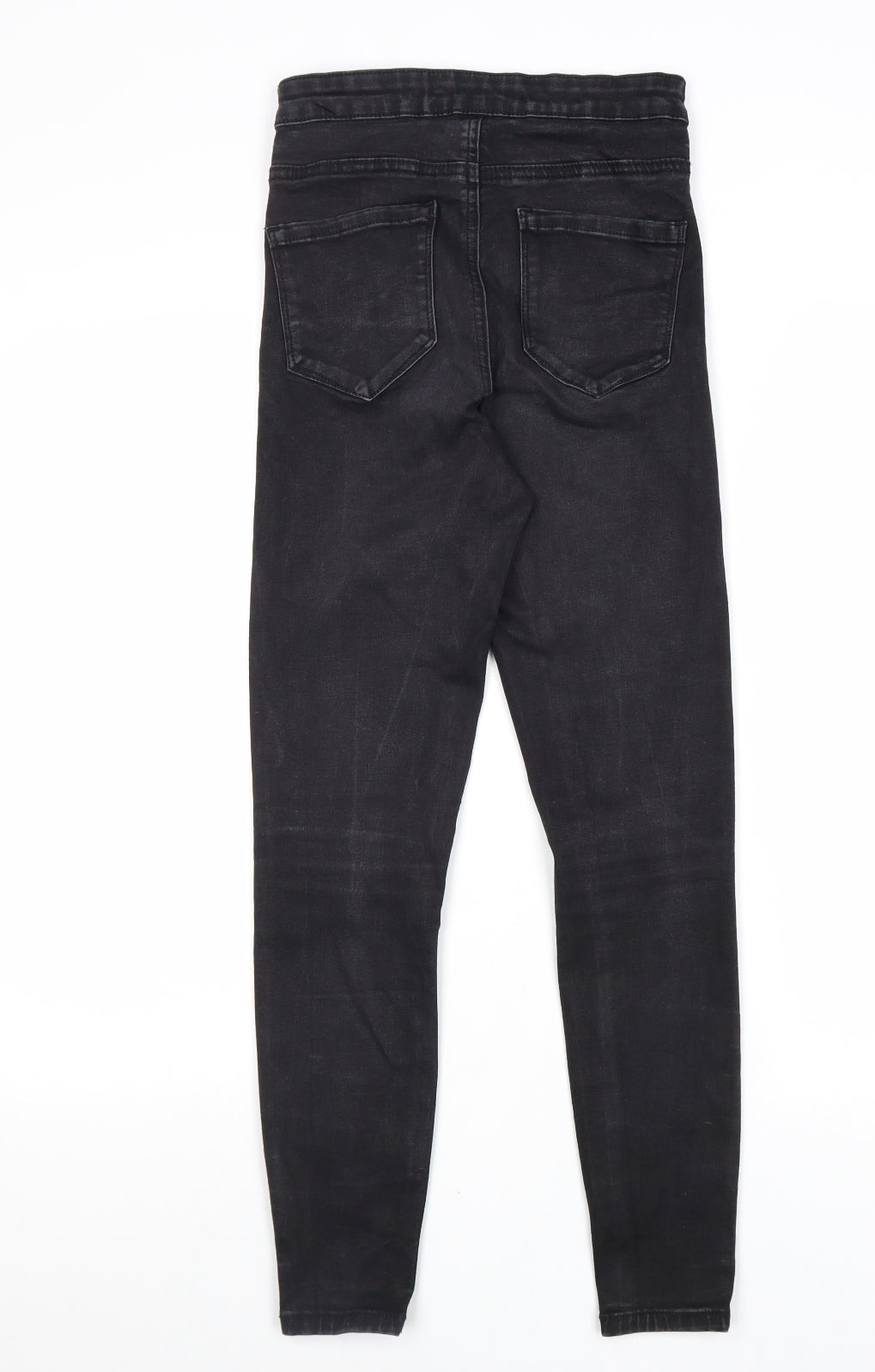 Denim & Co. Womens Black Cotton Skinny Jeans Size 8 L28 in Regular Zip