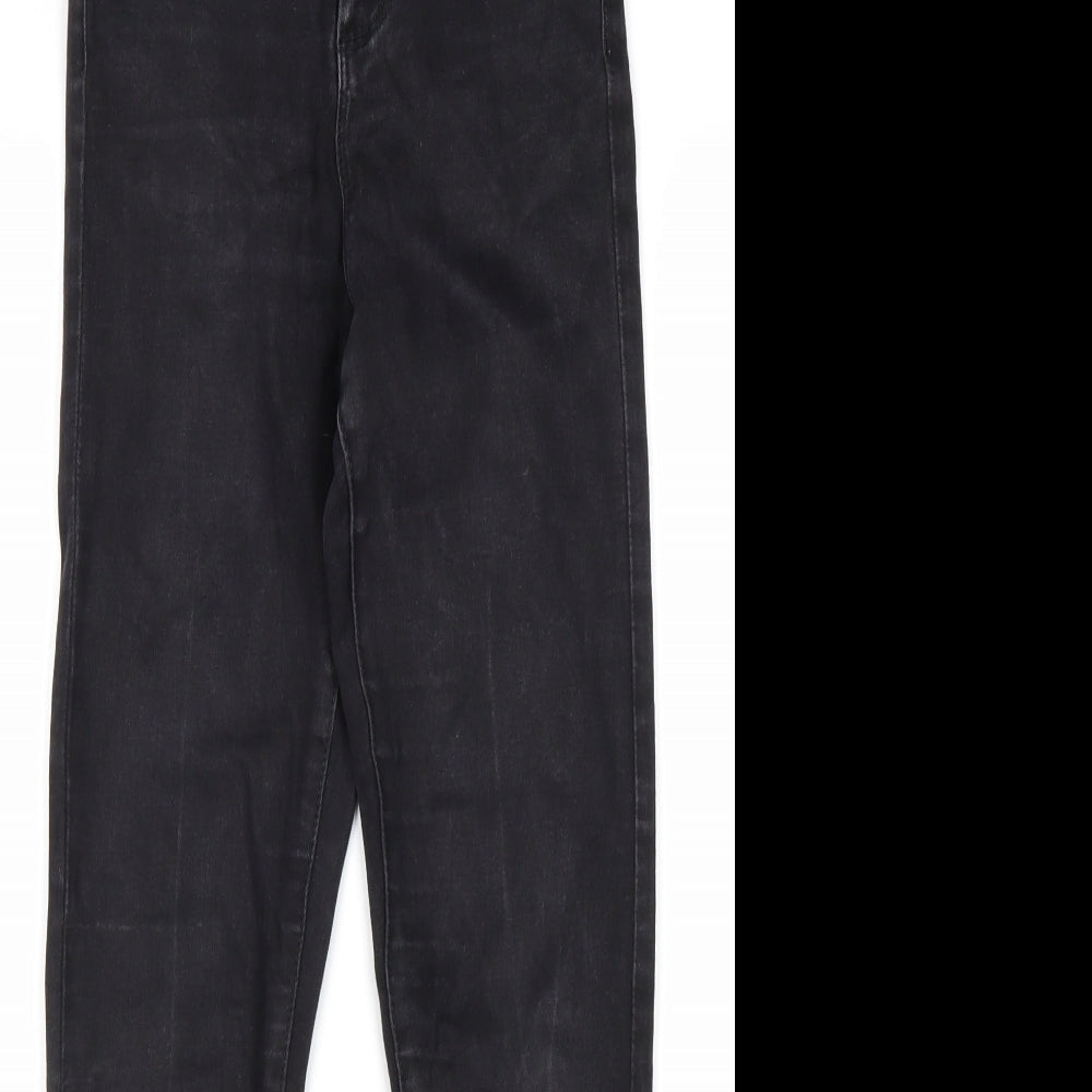 Denim & Co. Womens Black Cotton Skinny Jeans Size 8 L28 in Regular Zip