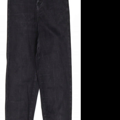Denim & Co. Womens Black Cotton Skinny Jeans Size 8 L28 in Regular Zip