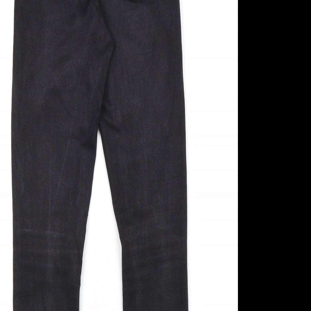 Denim & Co. Womens Black Cotton Skinny Jeans Size 8 L28 in Regular Zip