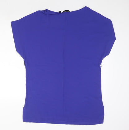 Dorothy Perkins Womens Blue Polyester T-Shirt Dress Size 8 Round Neck Pullover