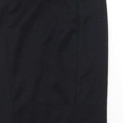 Dorothy Perkins Womens Black Polyester Straight & Pencil Skirt Size 12