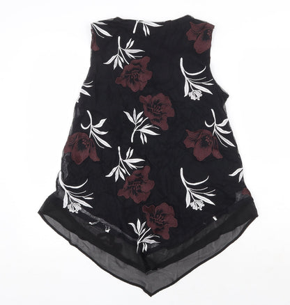 Womens UK Size M Alfani Black Basic Tank