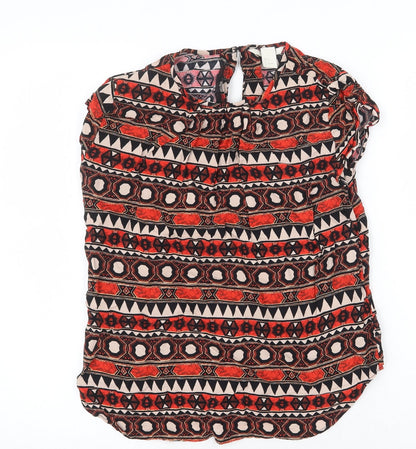Womens UK Size 8 H&M Red Basic Blouse