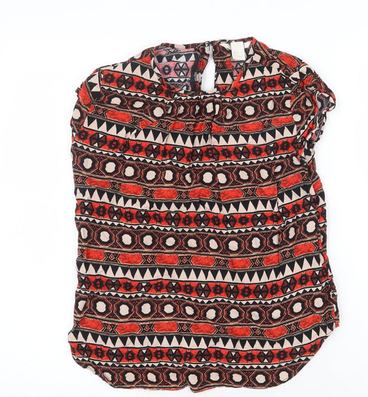 Womens UK Size 8 H&M Red Basic Blouse