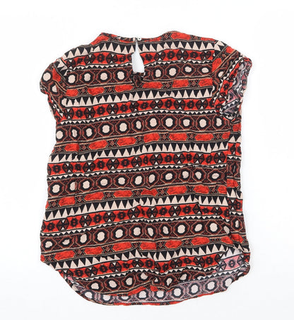 Womens UK Size 8 H&M Red Basic Blouse