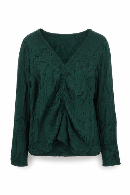 Womens UK Size 6 H&M Green Basic Blouse