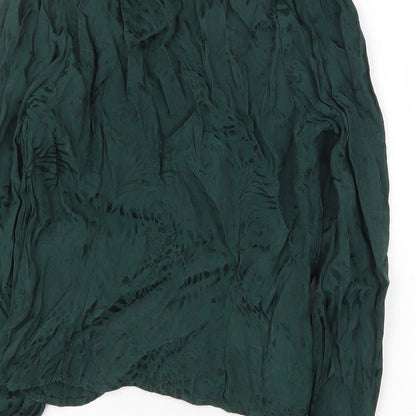 Womens UK Size 6 H&M Green Basic Blouse