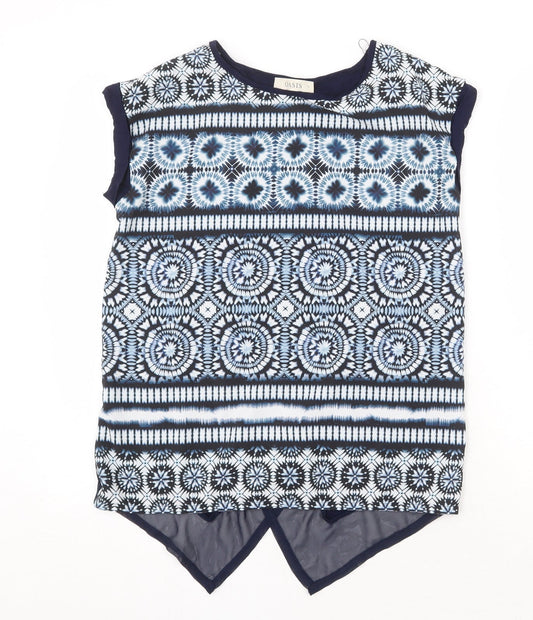 Womens UK Size S Oasis Blue Basic Blouse