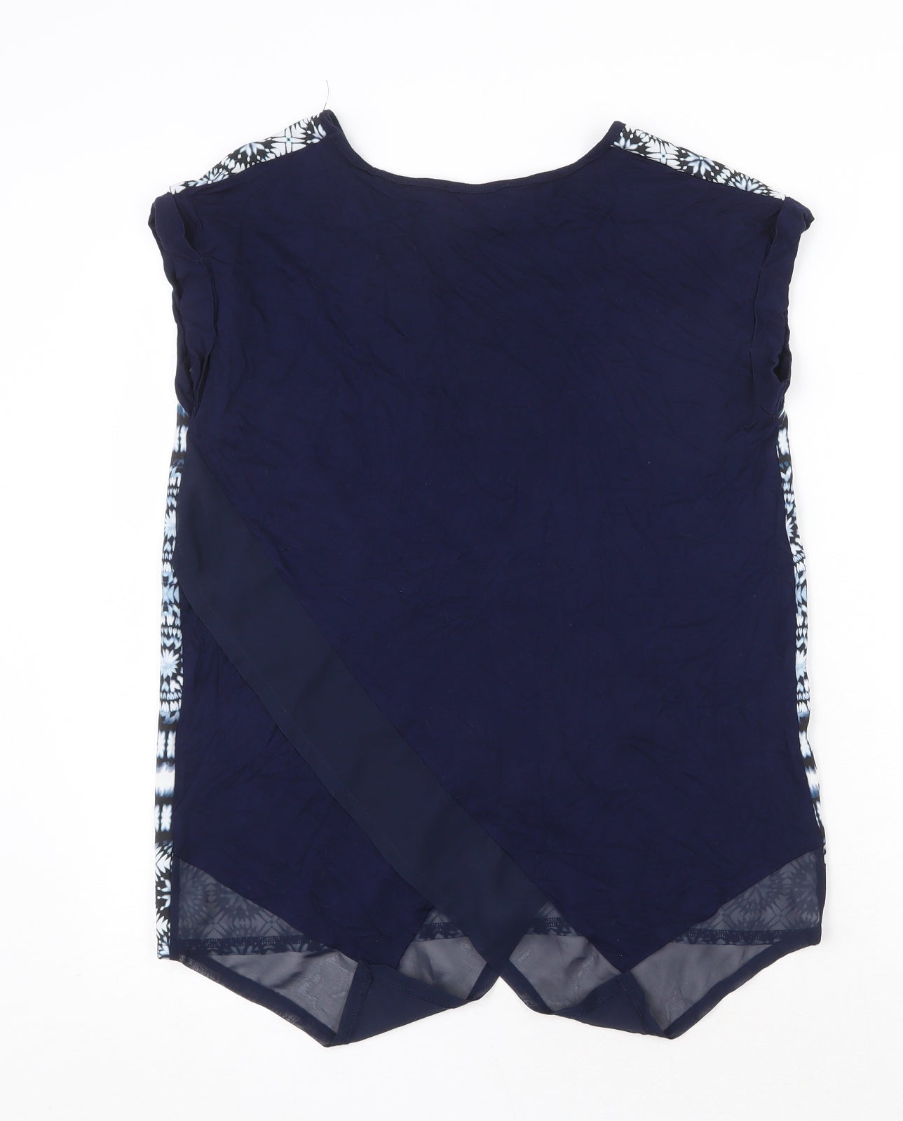 Womens UK Size S Oasis Blue Basic Blouse