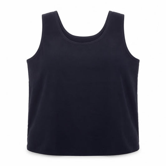Drendle Womens Blue Polyester Basic Tank Size 16 Round Neck