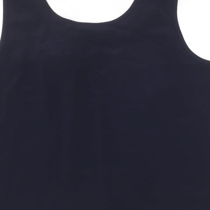 Drendle Womens Blue Polyester Basic Tank Size 16 Round Neck