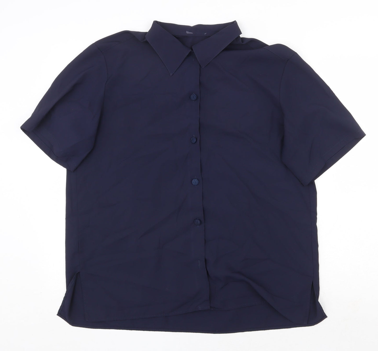 Womens UK Size 14 St Michael Blue Basic Button-Up