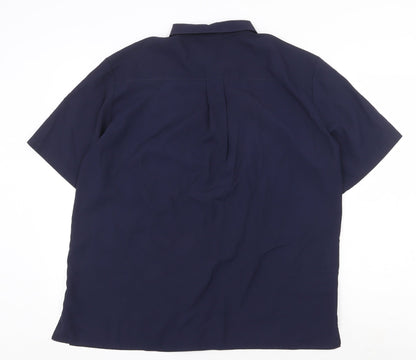 Womens UK Size 14 St Michael Blue Basic Button-Up
