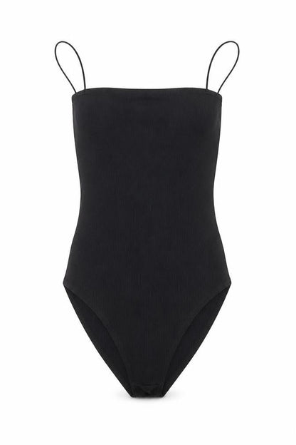 Womens UK Size 6 Boohoo One-Piece Black Bodysuit