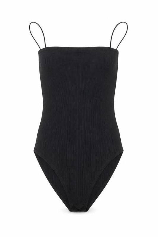 Womens UK Size 6 Boohoo One-Piece Black Bodysuit