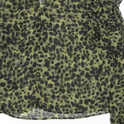 Womens UK Size 6 H&M Green Basic Blouse