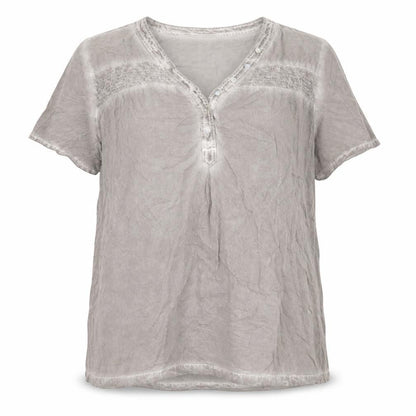 Womens UK Size L Anna Rose Grey Basic T-Shirt