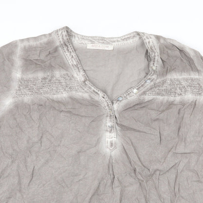 Womens UK Size L Anna Rose Grey Basic T-Shirt