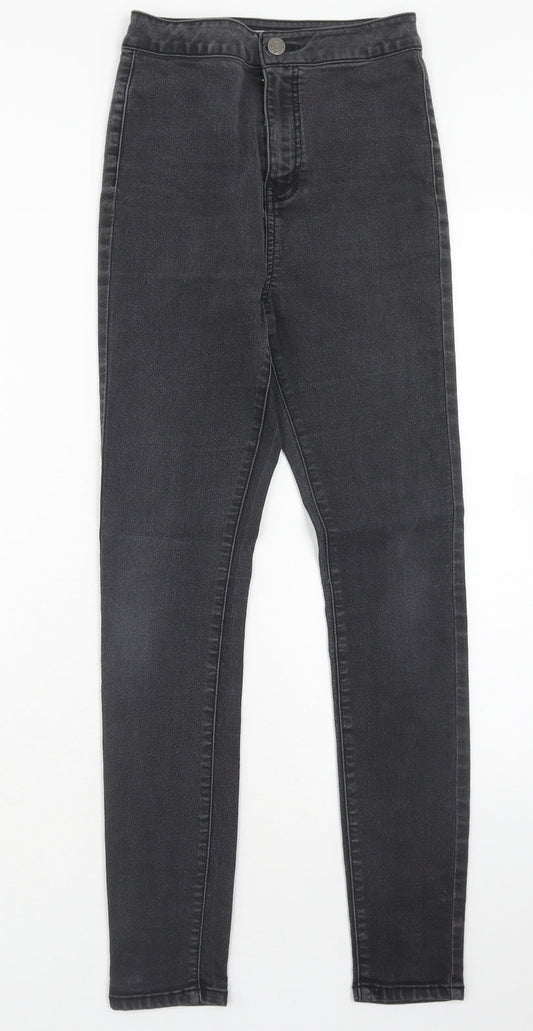 Noisy may Womens Black Cotton Skinny Jeans Size S L30 in Regular Zip