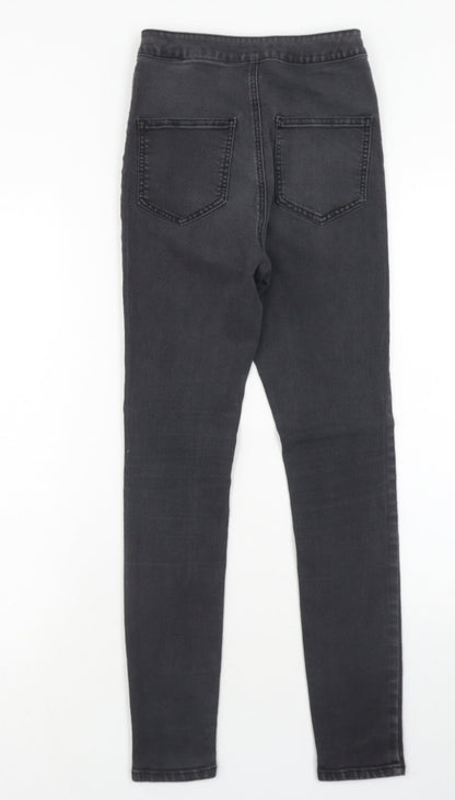 Noisy may Womens Black Cotton Skinny Jeans Size S L30 in Regular Zip