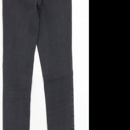 Noisy may Womens Black Cotton Skinny Jeans Size S L30 in Regular Zip