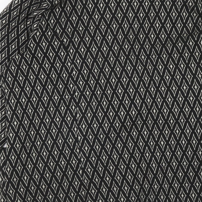 Klass Womens Grey Geometric Jacket Coatigan Size L