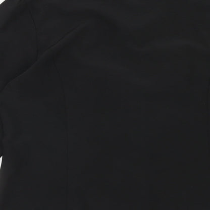 Womens UK Size L Preworn Black Basic Button-Up