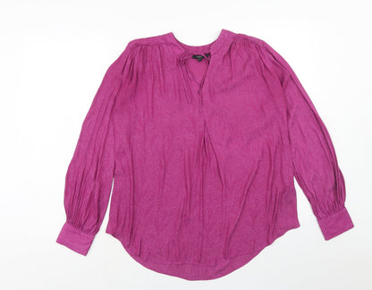 Womens UK Size 10 NEXT Purple Basic Blouse