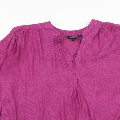 Womens UK Size 10 NEXT Purple Basic Blouse
