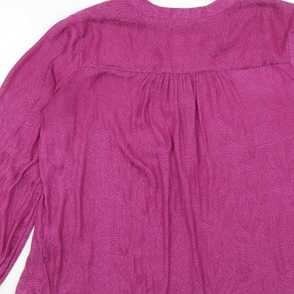 Womens UK Size 10 NEXT Purple Basic Blouse