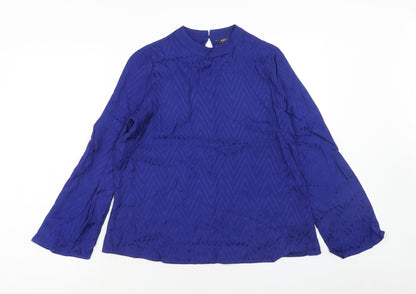 Womens UK Size 12 Marks and Spencer Blue Basic Blouse