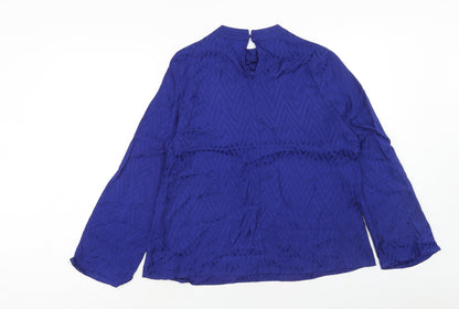 Womens UK Size 12 Marks and Spencer Blue Basic Blouse