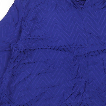 Womens UK Size 12 Marks and Spencer Blue Basic Blouse