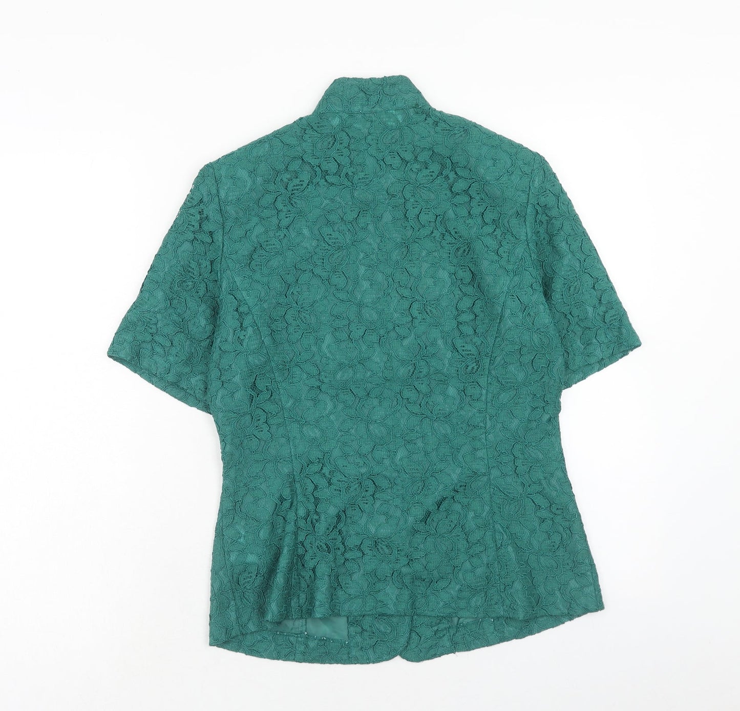 Womens UK Size 10 Together Green Basic Button-Up