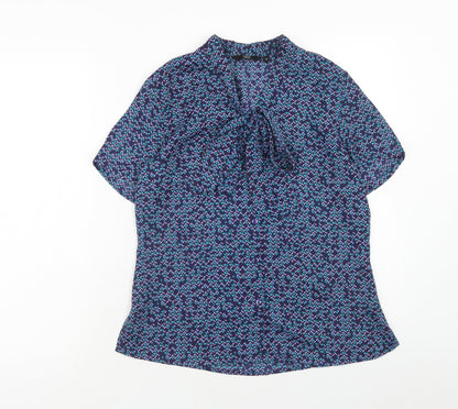 Womens UK Size 10 Simon jersey Purple Basic Blouse