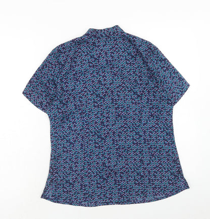 Womens UK Size 10 Simon jersey Purple Basic Blouse
