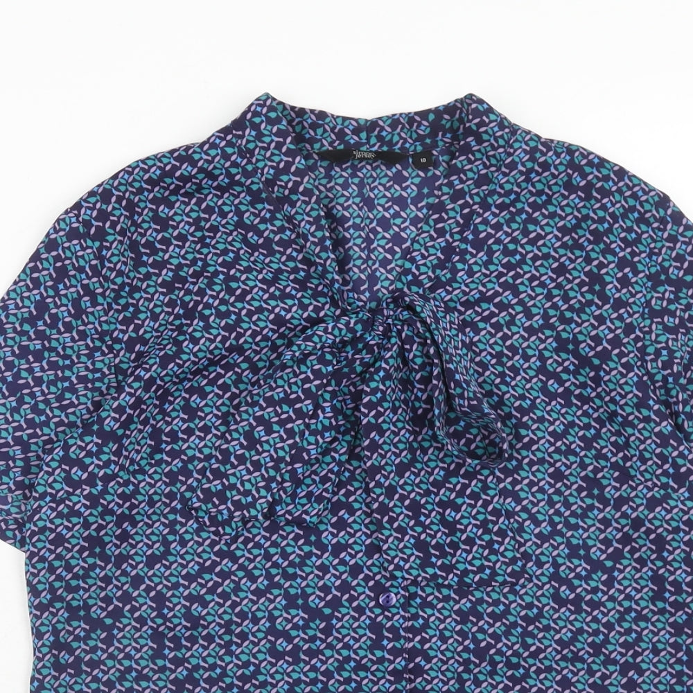 Womens UK Size 10 Simon jersey Purple Basic Blouse