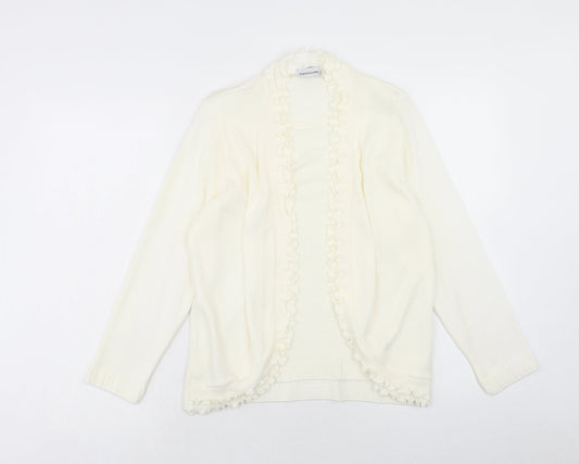 Womens UK Size S Impressions Ivory Cardigan Jumper